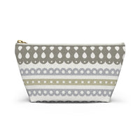 Ribbon Candy Accessory Pouch w T-bottom in Brown